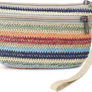 Elegant Women's Zipper Wristlet Wallet with Detachable Handle - Travel Friendly
